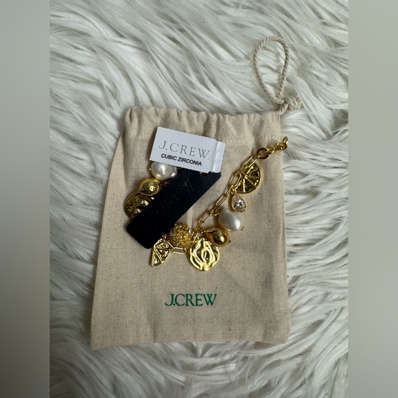 J. Crew Gold Charm Bracelet with Pearl Accents - Picture 3 of 3